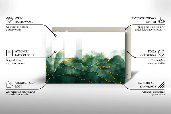 Glasplaat voor grafkaars Abstracte natuur