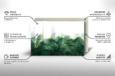 Glasplaat voor grafkaars Abstracte natuur