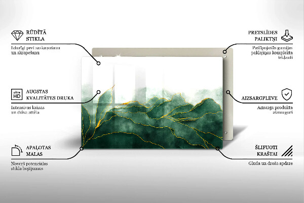 Glasplaat voor grafkaars Abstracte natuur