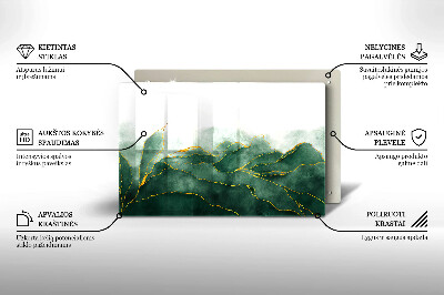 Glasplaat voor grafkaars Abstracte natuur