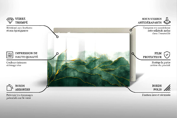 Glasplaat voor grafkaars Abstracte natuur