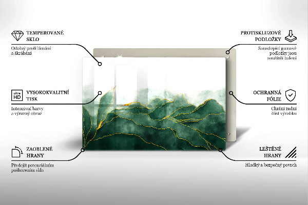Glasplaat voor grafkaars Abstracte natuur