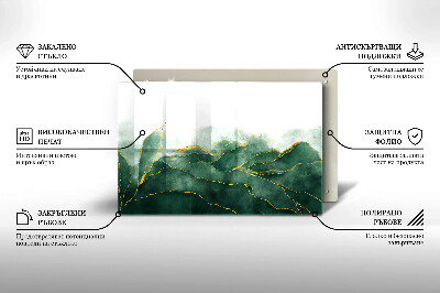 Glasplaat voor grafkaars Abstracte natuur