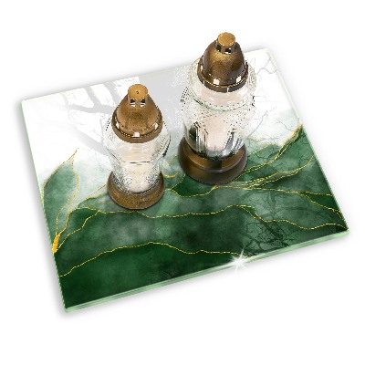 Glasplaat voor grafkaars Abstracte natuur