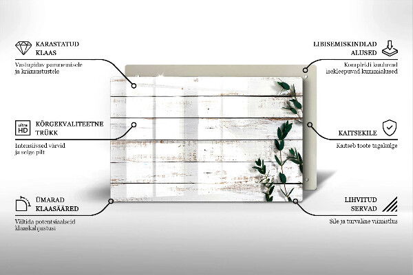 Grafkaars onderzetter Oude planken en bladeren