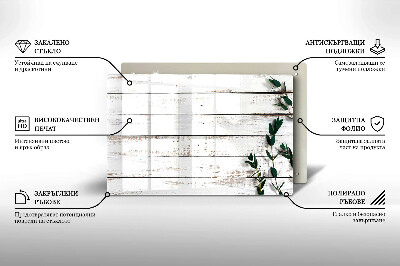Grafkaars onderzetter Oude planken en bladeren