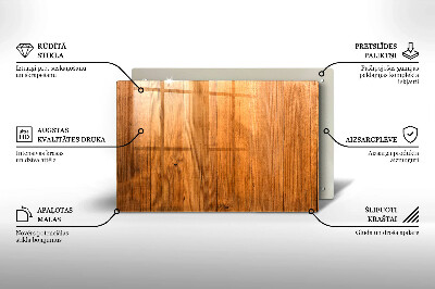 Glasplaat voor grafkaars Houten planken