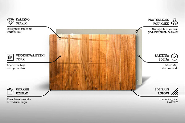 Glasplaat voor grafkaars Houten planken