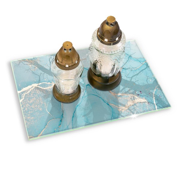 Glasplaat voor grafkaars Abstracte steen