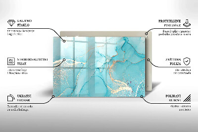Glasplaat voor grafkaars Abstracte steen