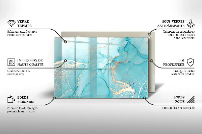 Glasplaat voor grafkaars Abstracte steen