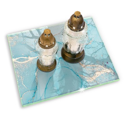 Glasplaat voor grafkaars Abstracte steen