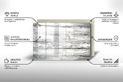 Glasplaat voor grafkaars Lichte houten planken