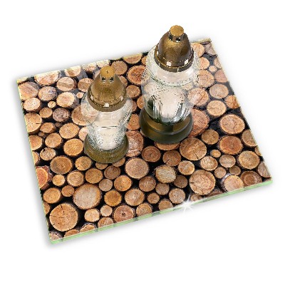 Grafkaars onderzetter Boomstammen