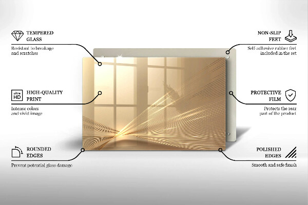Glasplaat voor grafkaars Moderne abstractie