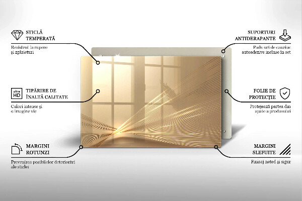 Glasplaat voor grafkaars Moderne abstractie
