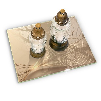 Glasplaat voor grafkaars Moderne abstractie