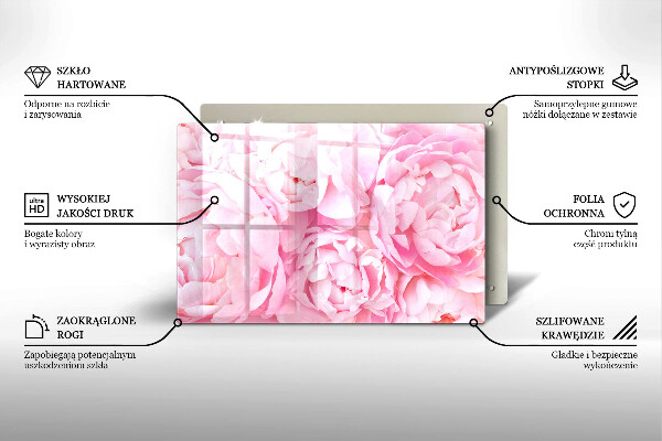 Grafkaars onderzetter Delicate pioenrozen