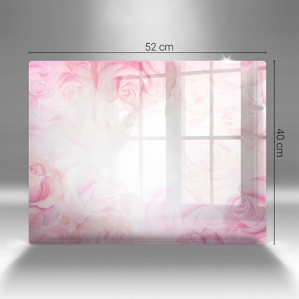 Grafkaars onderzetter Verfijnde rozen op de achtergrond