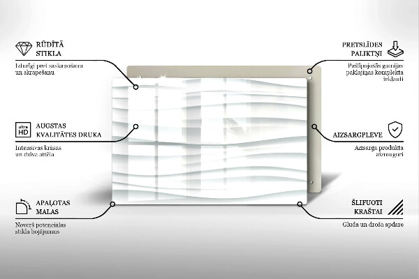 Glasplaat voor grafkaars Moderne structuur