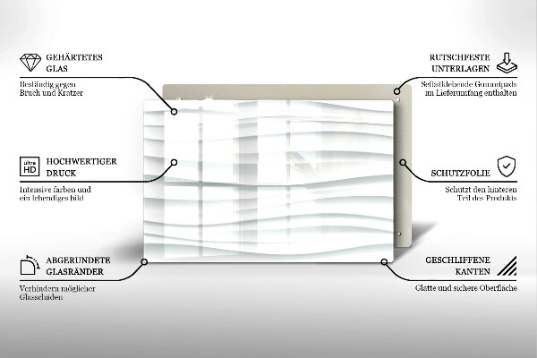 Glasplaat voor grafkaars Moderne structuur