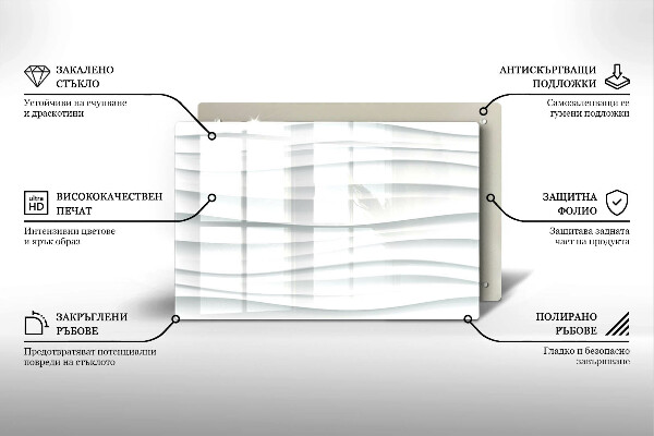 Glasplaat voor grafkaars Moderne structuur