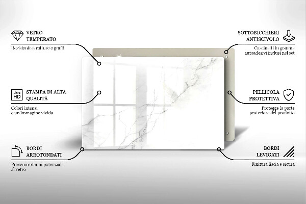 Grafkaars onderzetter Marmeren achtergrond