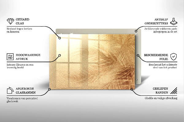 Glasplaat voor grafkaars Zand