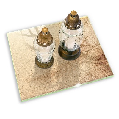 Glasplaat voor grafkaars Zand