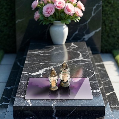 Glasplaat voor grafkaars Violet