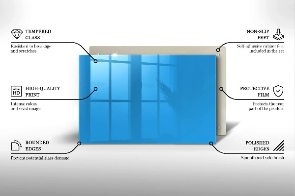 Glasplaat voor grafkaars Blauwe kleur