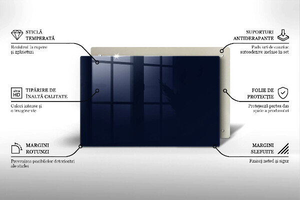 Grafkaars onderzetter Marineblauwe kleur