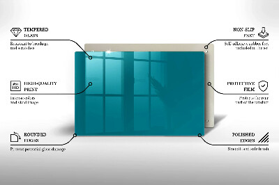 Glasplaat voor grafkaars Turkooiskleur