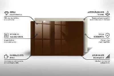 Glasplaat voor grafkaars Bruine kleur