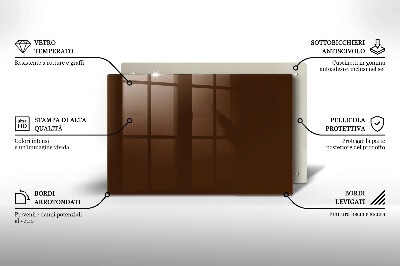 Glasplaat voor grafkaars Bruine kleur