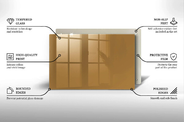 Glasplaat voor grafkaars Beige kleur