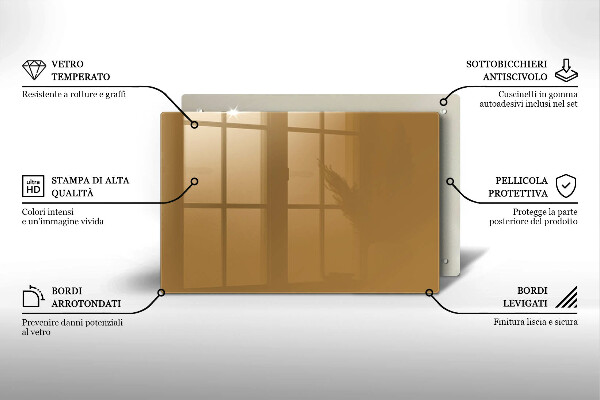 Glasplaat voor grafkaars Beige kleur