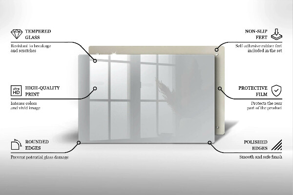 Glasplaat voor grafkaars Grijze kleur
