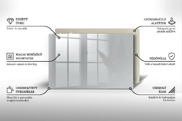 Glasplaat voor grafkaars Grijze kleur