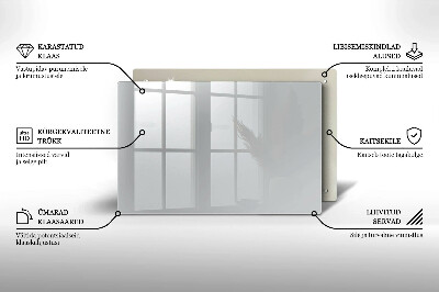 Glasplaat voor grafkaars Grijze kleur
