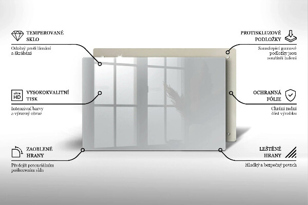 Glasplaat voor grafkaars Grijze kleur