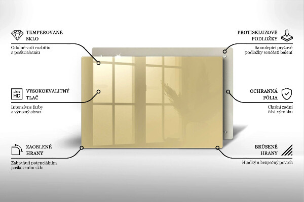 Glasplaat voor grafkaars Beige kleur