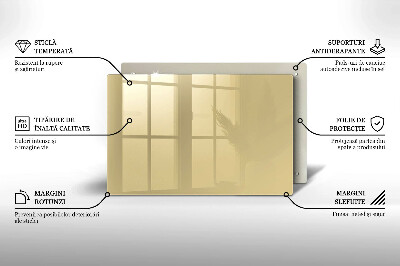 Glasplaat voor grafkaars Beige kleur