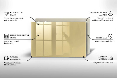 Glasplaat voor grafkaars Beige kleur