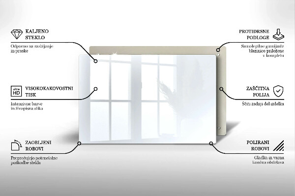 Glasplaat voor grafkaars Kleur wit