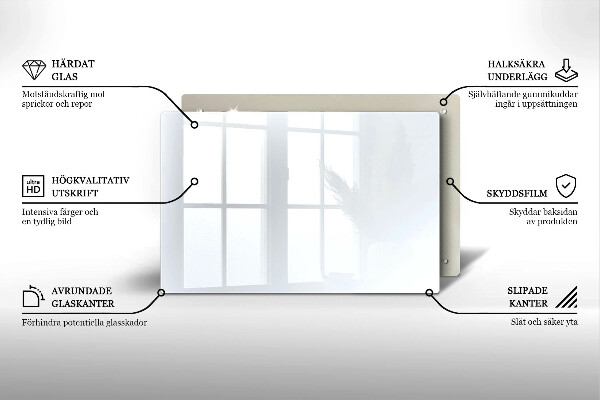 Glasplaat voor grafkaars Kleur wit