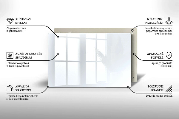 Glasplaat voor grafkaars Kleur wit