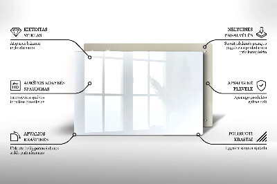 Glasplaat voor grafkaars Kleur wit