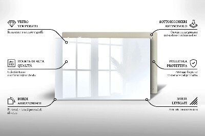 Glasplaat voor grafkaars Kleur wit