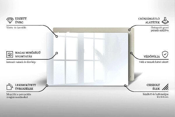 Glasplaat voor grafkaars Kleur wit